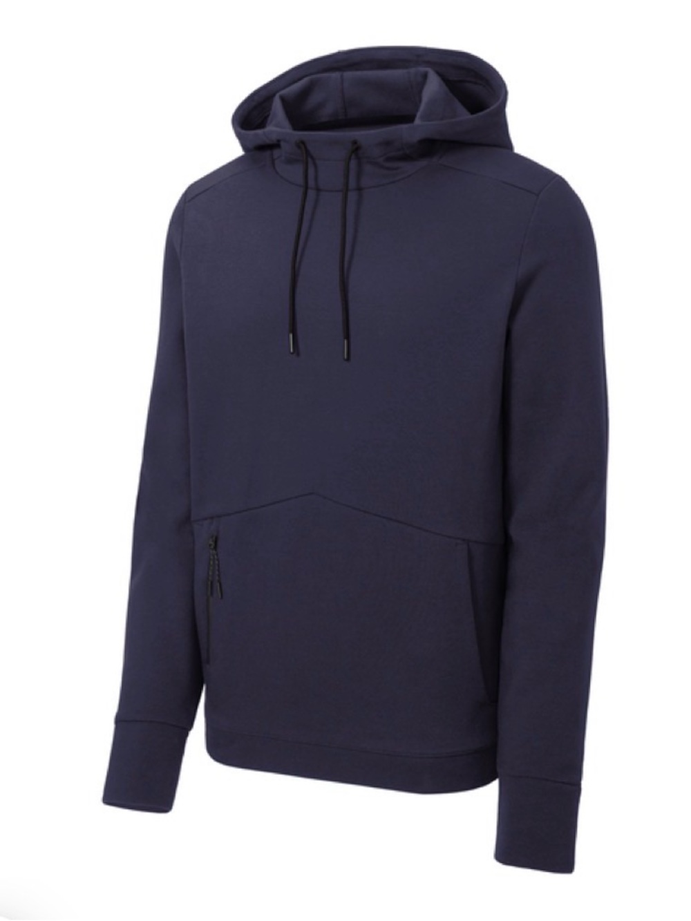 Classic Men's Blue Hooded Sweatshirt with Zippered Pocket